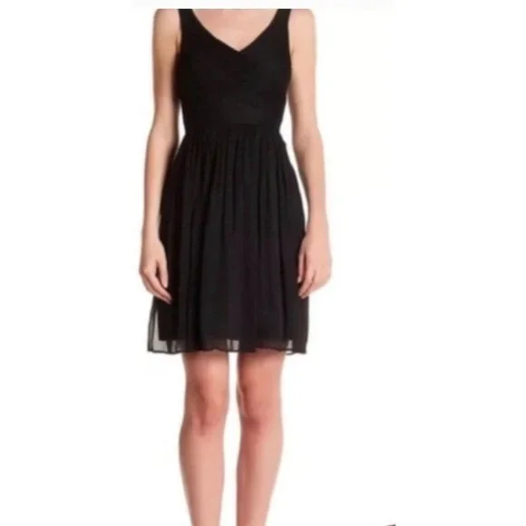 j crew black bridesmaid dress J CREW Heidi Black Chiffon Bridesmaid Dress Sz 10